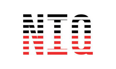 NIQ three initial letter iconic line negative space minimal logo design vector template. monogram, abstract, wordmark, business, typography, minimalist, brand, company, flat, modern, unique, simple