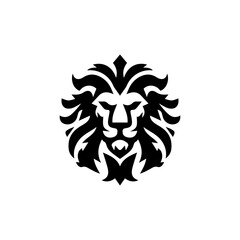 Fototapeta premium Logo design with the shape of a lion head