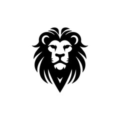 Logo design with the shape of a lion head