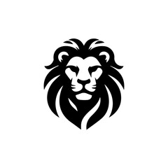 Logo design with the shape of a lion head