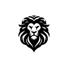 Logo design with the shape of a lion head