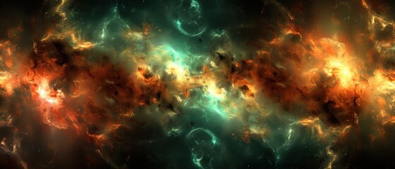 an image of a very colorful space with a lot of stars and a lot of dust in the middle of it.