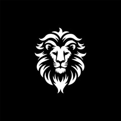Logo design with the shape of a lion head