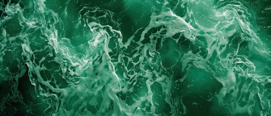 a close up of a green and white background with water swirling in the middle of the image and the top part of the image in the bottom right corner of the frame.
