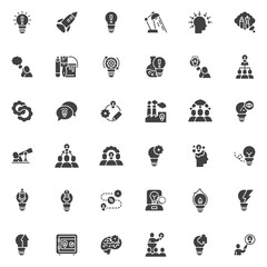 Creative Innovation vector icons set