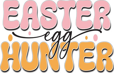 Retro Ester Sublimation Designs. Holiday Festive Graphics for Apparel and Cloth Printing. Ready Template for Print on Demand Business and Print Related Industry.