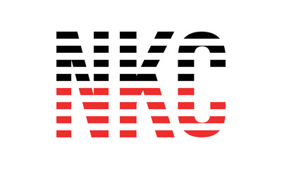 NKC three initial letter iconic line negative space minimal logo design vector template. monogram, abstract, wordmark, business, typography, minimalist, brand, company, flat, modern, unique, simple