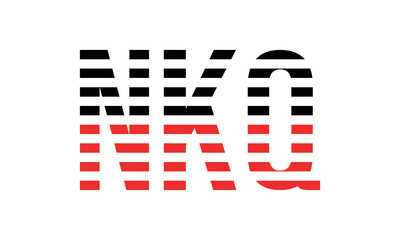 NKQ three initial letter iconic line negative space minimal logo design vector template. monogram, abstract, wordmark, business, typography, minimalist, brand, company, flat, modern, unique, simple