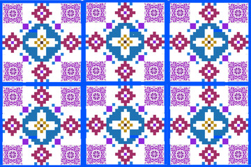 seamless geometric classic floral tile pattern.