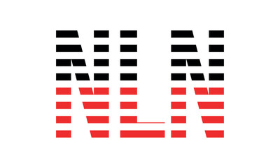 NLN three initial letter iconic line negative space minimal logo design vector template. monogram, abstract, wordmark, business, typography, minimalist, brand, company, flat, modern, unique, simple