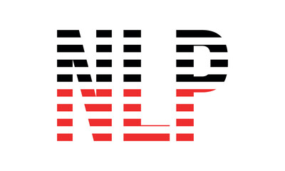NLP three initial letter iconic line negative space minimal logo design vector template. monogram, abstract, wordmark, business, typography, minimalist, brand, company, flat, modern, unique, simple