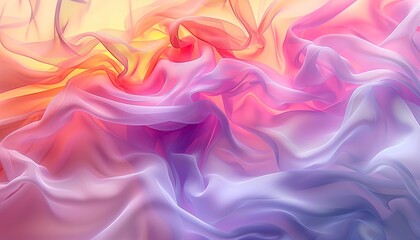 Fototapeta premium abstract background with pink and blue wavy silk or satin texture