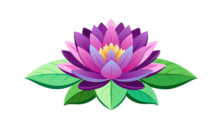 Water lily, lotus flower vector isolated, logo