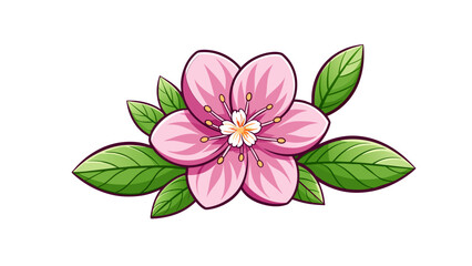 Cherry flower floral design vector isolated 