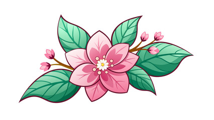 Cherry flower floral design vector isolated 