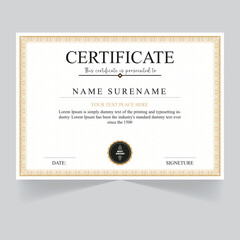 Editable Retro Classic Vector Certificate Design