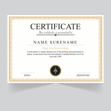 Editable Retro Classic Vector Certificate Design