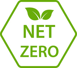 net zero carbon footprint icon emissions free no atmosphere pollution CO2 neutral stamp for graphic...