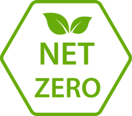 net zero carbon footprint icon emissions free no atmosphere pollution CO2 neutral stamp for graphic design, logo, website, social media, mobile app, UI