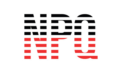 NPQ three initial letter iconic line negative space minimal logo design vector template. monogram, abstract, wordmark, business, typography, minimalist, brand, company, flat, modern, unique, simple