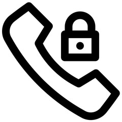 Obraz premium lock call vector outlin icon