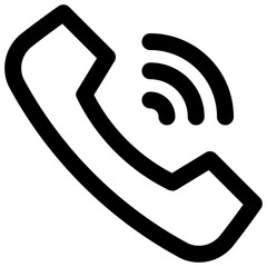 ringing phone vector outlin icon
