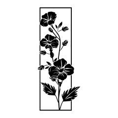 botanical graphic sketch drawing, trendy tiny tattoo design, floral elements vector illustration