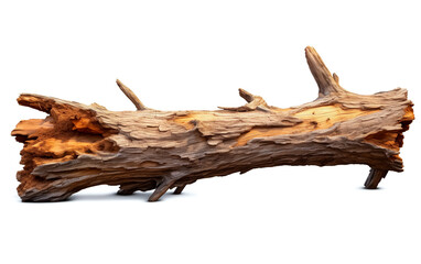 Fototapeta premium Dry tree twigs or Dead tree on white background. Minimal background for summer concept