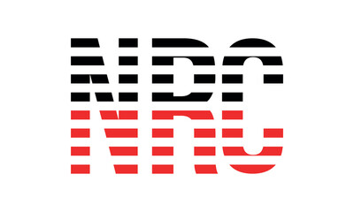 NRC three initial letter iconic line negative space minimal logo design vector template. monogram, abstract, wordmark, business, typography, minimalist, brand, company, flat, modern, unique, simple