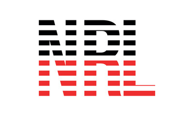 NRL three initial letter iconic line negative space minimal logo design vector template. monogram, abstract, wordmark, business, typography, minimalist, brand, company, flat, modern, unique, simple