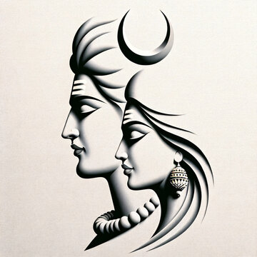 Maha Shivratri Lord Shiva Artwork, Mahadev illustration