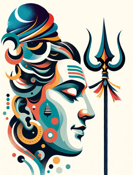 Maha Shivratri Lord Shiva Artwork, Mahadev illustration
