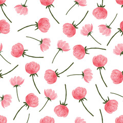 pink peony petal seamless pattern for fabric