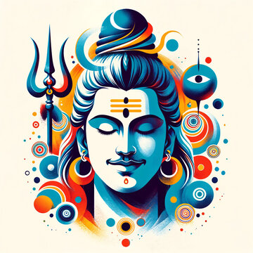 Maha Shivratri Lord Shiva Artwork, Mahadev illustration