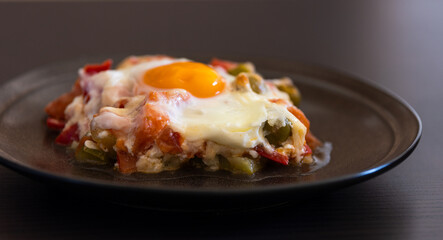 delicious egg and veggie dish: culinary perfection in a snapshot