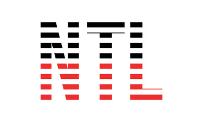 NTL three initial letter iconic line negative space minimal logo design vector template. monogram, abstract, wordmark, business, typography, minimalist, brand, company, flat, modern, unique, simple