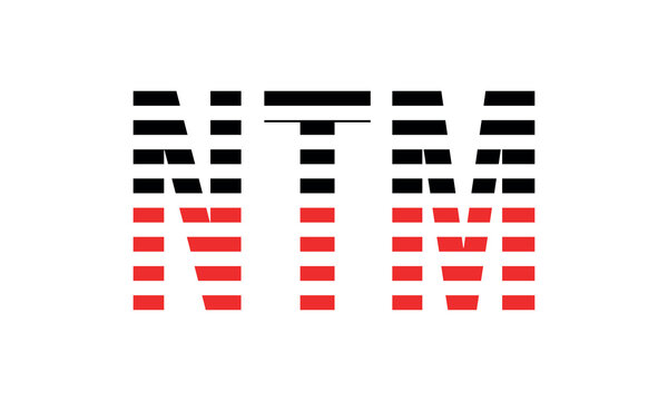 NTM three initial letter iconic line negative space minimal logo design vector template. monogram, abstract, wordmark, business, typography, minimalist, brand, company, flat, modern, unique, simple