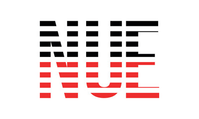 NUE three initial letter iconic line negative space minimal logo design vector template. monogram, abstract, wordmark, business, typography, minimalist, brand, company, flat, modern, unique, simple