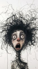 Frazzled person illustration 