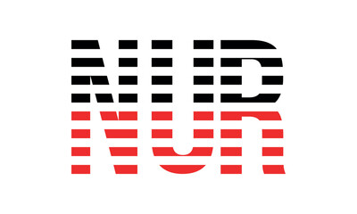 NUR three initial letter iconic line negative space minimal logo design vector template. monogram, abstract, wordmark, business, typography, minimalist, brand, company, flat, modern, unique, simple