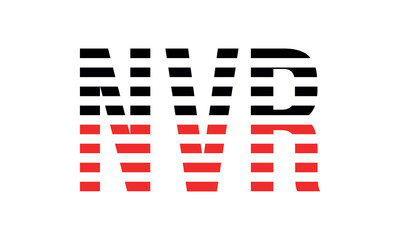 NVR three initial letter iconic line negative space minimal logo design vector template. monogram, abstract, wordmark, business, typography, minimalist, brand, company, flat, modern, unique, simple