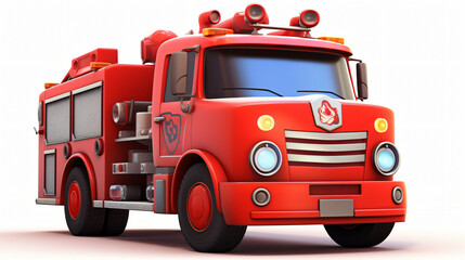 Fire truck Cartoon character