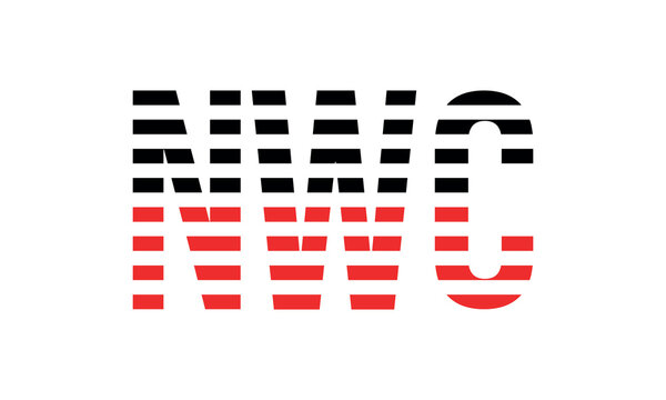 NWC three initial letter iconic line negative space minimal logo design vector template. monogram, abstract, wordmark, business, typography, minimalist, brand, company, flat, modern, unique, simple