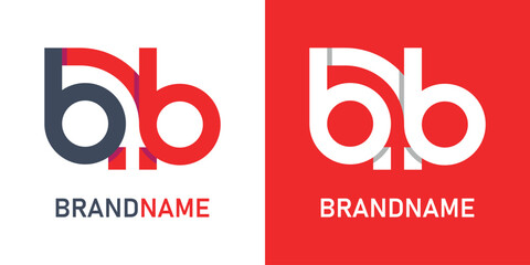 vector letter bb  logo design - obrazy, fototapety, plakaty