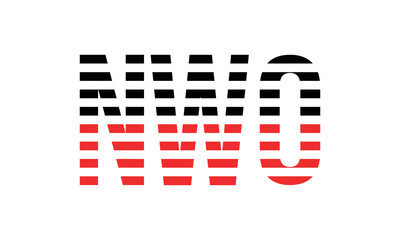 NWO three initial letter iconic line negative space minimal logo design vector template. monogram, abstract, wordmark, business, typography, minimalist, brand, company, flat, modern, unique, simple
