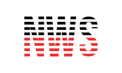 NWS three initial letter iconic line negative space minimal logo design vector template. monogram, abstract, wordmark, business, typography, minimalist, brand, company, flat, modern, unique, simple