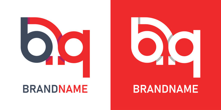 vector letter bq logo design 
