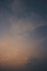 Obraz premium beautiful views of the sunset sky and sunrise sky with colorful clouds