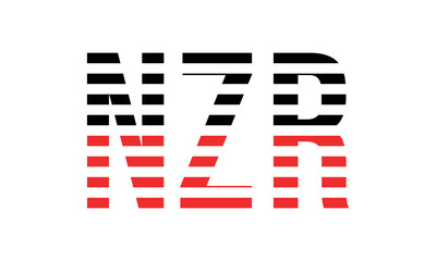 NZR three initial letter iconic line negative space minimal logo design vector template. monogram, abstract, wordmark, business, typography, minimalist, brand, company, flat, modern, unique, simple