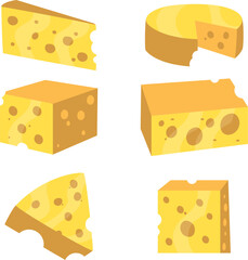 set of cheese yellow